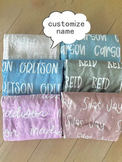 1pc Personalized Customized Blanket Gift, Customizable Name, Perfect Holiday Gift For Classmates, Friends, Family And Loved Ones. Suitable For Napping, Camping, Traveling.